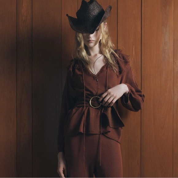 Zara Ruffled Knit Top - Picture 6 of 6